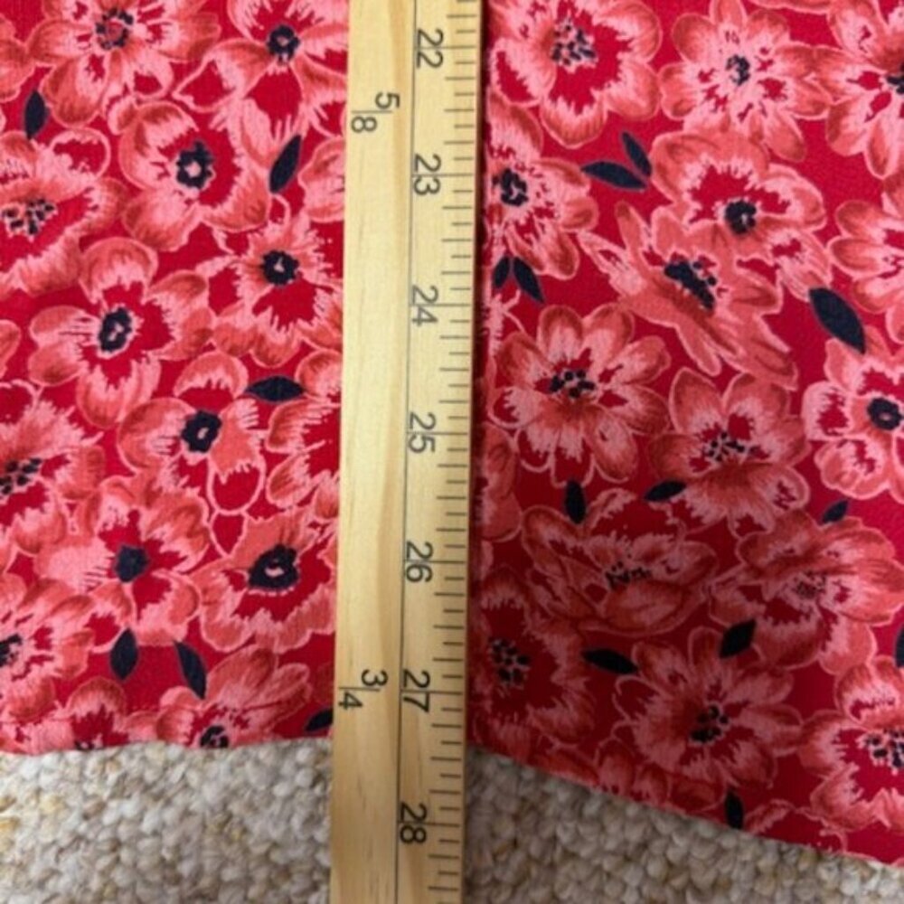Kathie Lee Top Womens Size 22W/24W Dark Pink Floral Embroidered Button Front - Picture 8 of 10